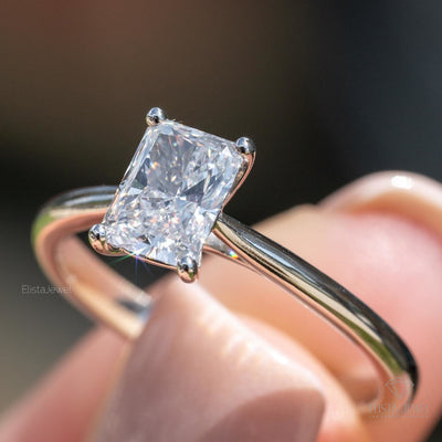 Radiant Cut Solitaire Engagement Ring