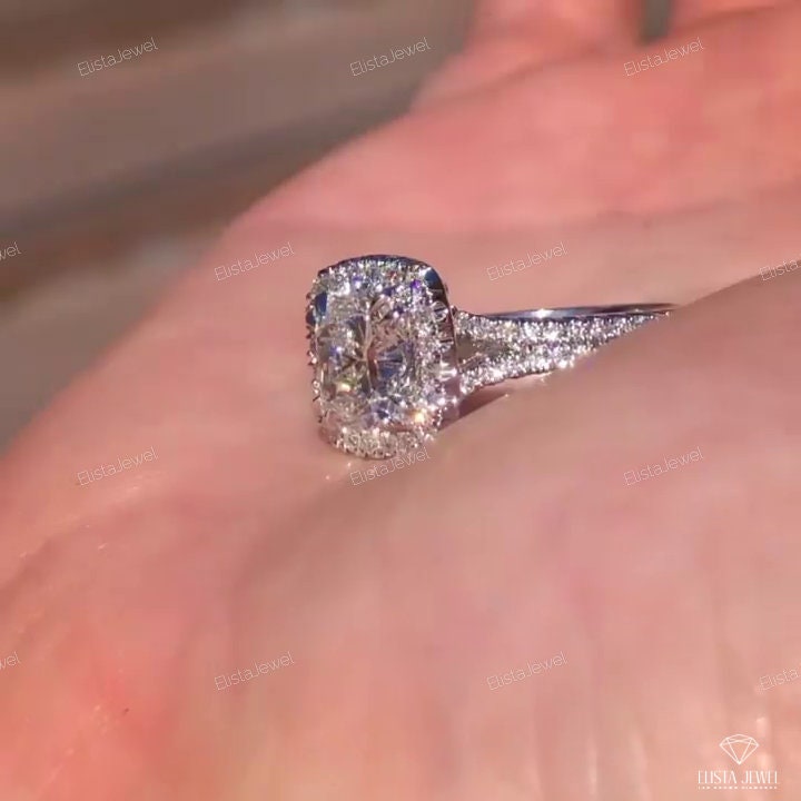 Custom order For Chris: Pear Cut Main Stone Engagement Ring Made In Solid White Gold