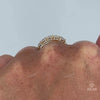 Round Cut Half Eternity Engagement Band