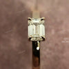 East West Emerald Cut Solitaire Ring