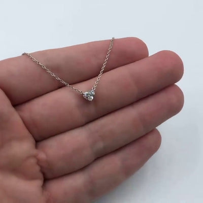 Heart Cut Solitaire Chain Pendant