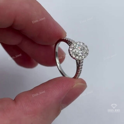 Oval Cut Halo Engagement Ring