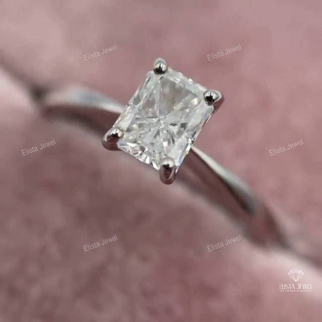 Radiant Cut Solitaire Engagement Ring