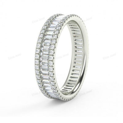 Round & Baguette Cut Full Eternity Band