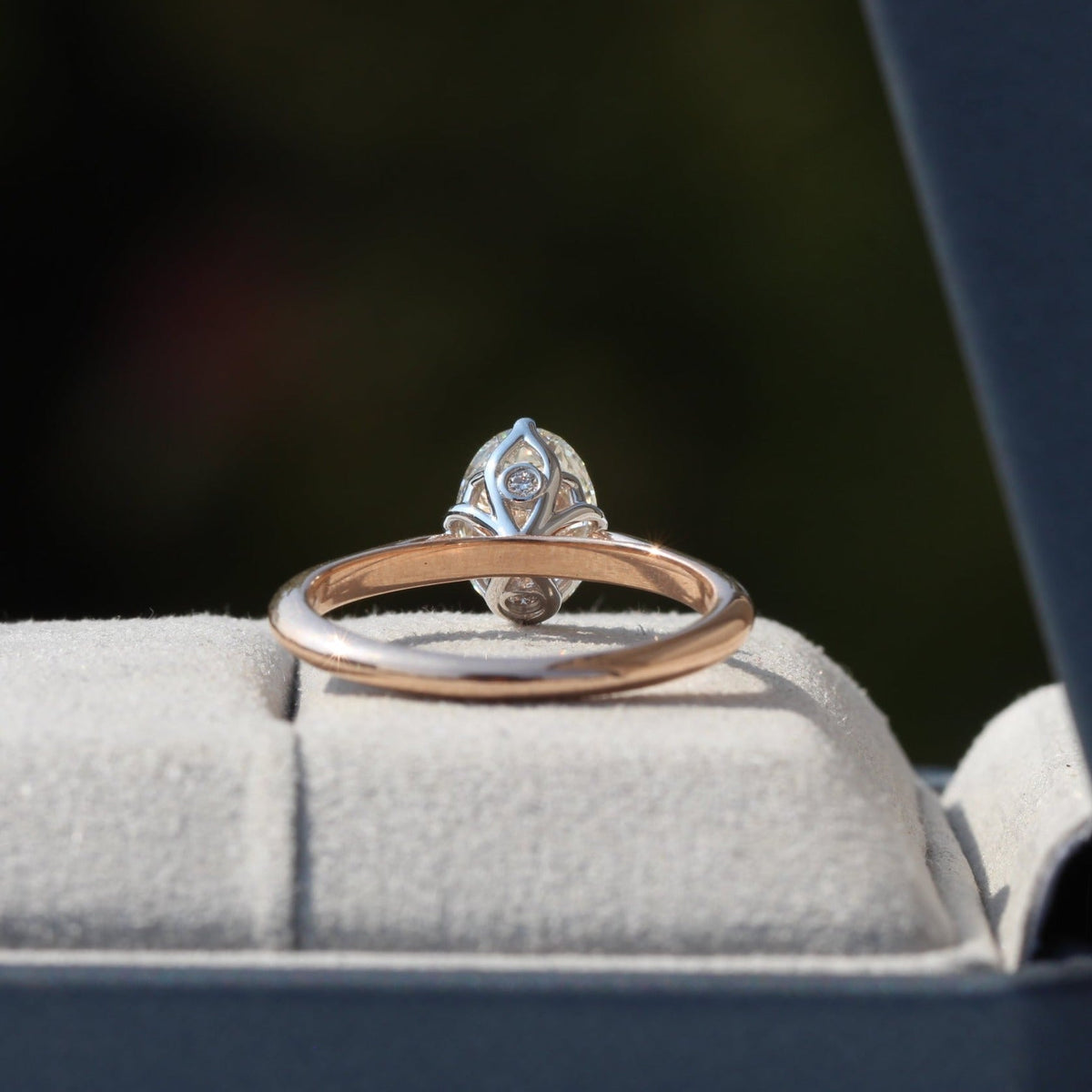Oval Cut Solitaire Wedding Lab Grown Diamond Ring in Platinum - Top View