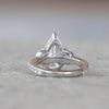 Pear Cut Hidden Halo Engagement Lab Grown Diamond Ring - Detail View