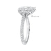 Pear Cut Hidden Halo Wedding Lab Grown Diamond Ring in 10K Yellow Gold - Angled View