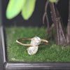 Pear Cut Toi Et Moi Engagement Lab Grown Diamond Ring - Ring on Hand View