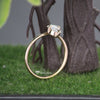 Pear Cut Toi Et Moi Engagement Lab Grown Diamond Ring - Profile View