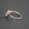 Pear Cut Toi Et Moi Engagement Lab Grown Diamond Ring in 18K - Angled View