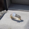 Radiant Cut Accent Wedding Lab Grown Diamond Ring - Detail View