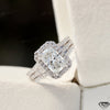 Radiant Cut Halo Engagement Lab Grown Diamond Ring - Detail View