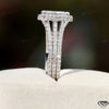Radiant Cut Halo Engagement Lab Grown Diamond Ring - Profile View