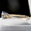 Round Cut Accent Engagement Lab Grown Diamond Ring - Close-up View