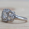 Round Cut Art Deco Engagement Lab Grown Diamond Ring - Detail View