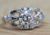 Round Cut Art Deco Engagement Lab Grown Diamond Ring - Ring on Hand View