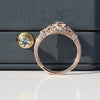 Round Cut Bezel Vintage Wedding Lab Grown Diamond Ring in 14K - Side View