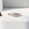 Round Cut Bezel Vintage Wedding Lab Grown Diamond Ring in 10K - Front View