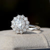Round Cut Halo Engagement Lab Grown Diamond Ring - Detail View