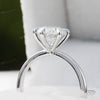 Round Cut Solitaire Engagement Lab Grown Diamond Ring - Close-up View