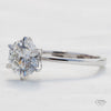 Round Cut Solitaire Engagement Lab Grown Diamond Ring in 18K - Angled View