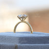 Round Cut Solitaire Engagement Lab Grown Diamond Ring - Profile View