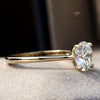 Round Cut Solitaire Engagement Lab Grown Diamond Ring - Profile View