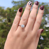 Round Cut Solitaire Engagement Lab Grown Diamond Ring - Lifestyle View