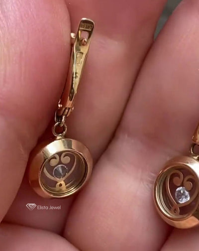 Round Cut Dangle & Drop Earrings